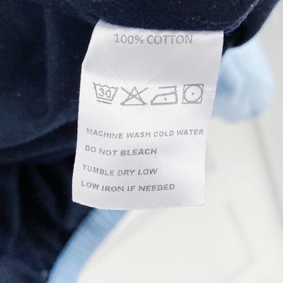 Vintage Navy Blue and Light Blue Color Block Cotton Zip Up Jacket with Hood - Picture 11 of 11